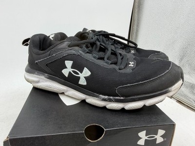 Under Armour Charged Assert 9 Athletic Sneakers Women's Black White Low Top - 10