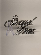 Vintage Pontiac Grand Prix Script Emblem Badge Oem 490260 L-7000 1973-77 Vintage Pontiac Grand Prix Script Emblem Badge Oem 490260 L-7000 1973-77
