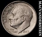 1947-D Silver Roosevelt Dime - Scarce  Better Date  No Reserve  #J9957