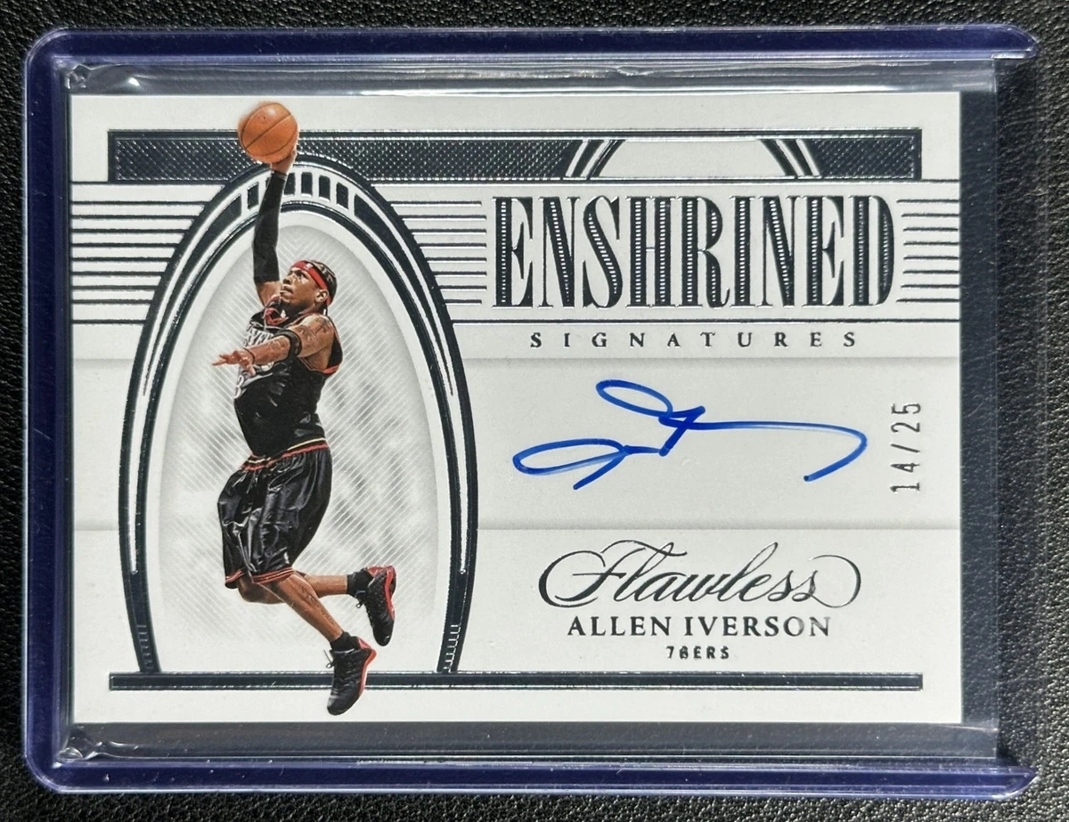 Panini Allen Iverson Basketball Autographed Sports Trading Cards