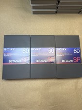 Sony Betacam SP BCT-60MLA Broadcast Video Tape Lot of 3 NOS BetacamSP