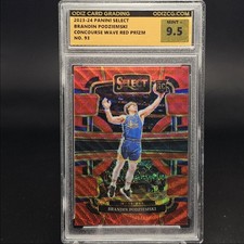 BRANDIN PODZIEMSKI 2023-24 SELECT CONCOURSE ROOKIE RED WAVE RC ODIZ 9.5 Q4247