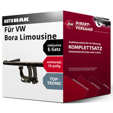 Für Bora Limousine 1J2 (Auto Hak) Anhängerkupplung abnehmbar + E-Satz 13pol AHK