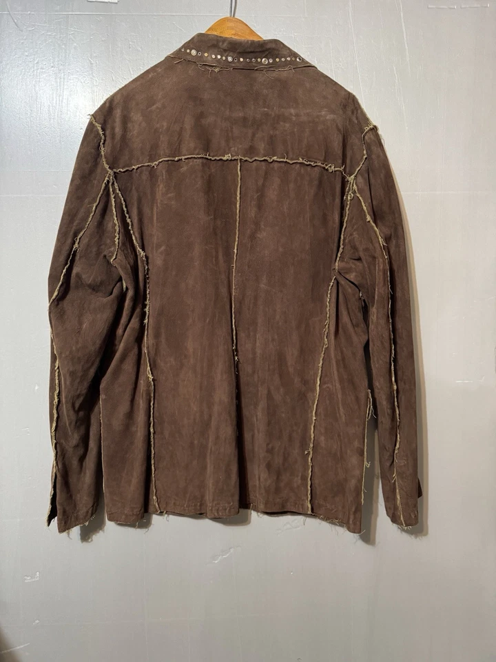 Chaqueta de Gamuza Donald Pliner Kenia Y2K Hippie Country Rocker Resistente Nueva con Etiquetas De Colección Foto 2 de 4