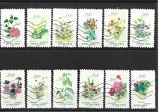 Serie 2024 Des fleurs à foison Raoul Dufy oblitérés France 12 TP n° 2423 à 2434