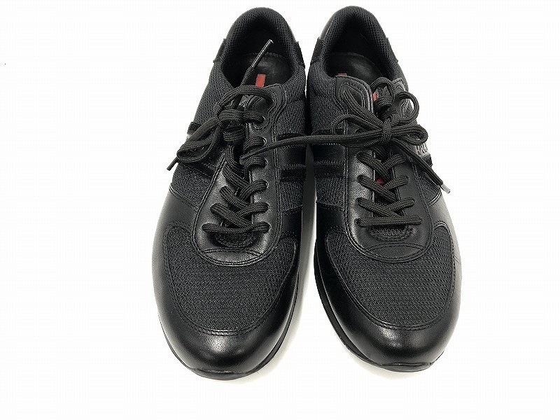 PRADA SPORT Black Low-Top Sneakers 24cm Fashionable Design