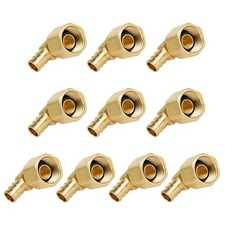 Barb Crimp PEX Female NPT Swivel Elbow Adapter PEX1807220 1/2x1/2 Inch 10 PCS
