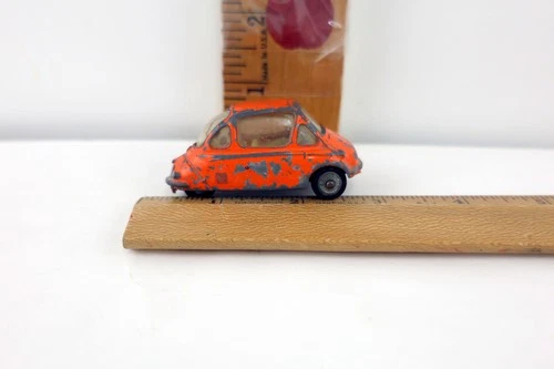 Vintage Original Corgi Toys Heinkel Economy Bubble Car Orange #233