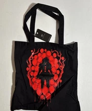 BIOWORLD IT Chapter 2 Time to Float Cotton Tote Bag Black w/Red NWT