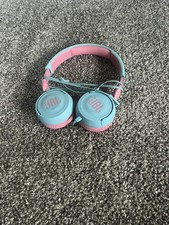 JBL JR Kids Wired On-Ear Headphones Blue Pink