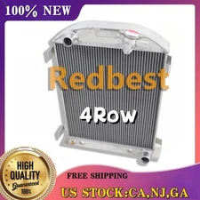 4Row 20"H Core Radiator For 1930-1938 Ford Hi-Boy Hot Rod Model A w/ GM Chevy V8