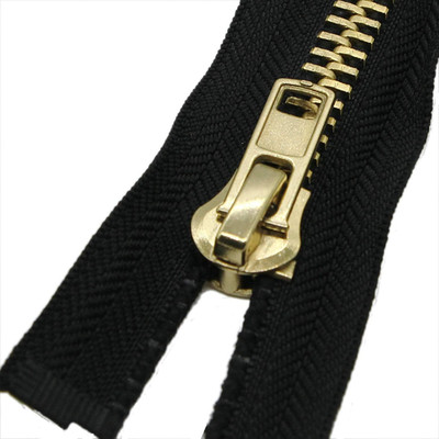 Separating Metal Jacket Zipper #10 24 Inch Brass Zipper Heavy Duty Metal Zippers