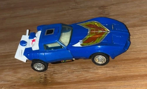 Vintage G1 Transformers Autobot Tracks Blue Corvette Stingray 1984 Loose Figure