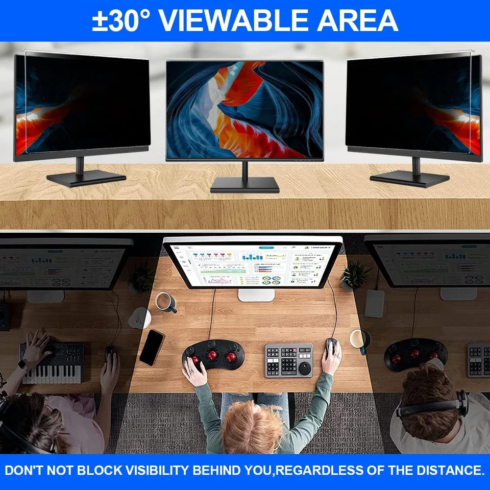 GUDTEKE 24" Privacy Screen Filter, Blue Light, 16:9 Monitor RRP £65 - Image 3 of 4