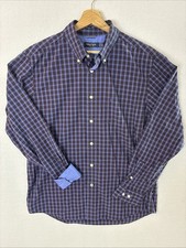 Nautica Shirt Men's XL Collared Plaid Long Sleeve Flip Cuff Button Up