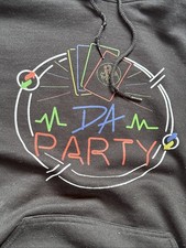 DA PARTY Black Sweatshirt Hood Adam Cole Xavier Woods Tyler Breeze Cesaro WWE XL