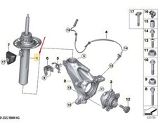 BMW X1 U11 Vorderer rechter Stoßdämpfer 31306897370 Neue Echt