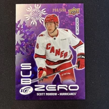 2024-25 Upper Deck Ice Scott Morrow Sub Zero Rookies #/699 Carolina Hurricanes 