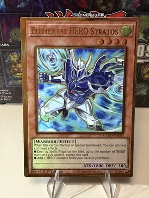 Yu-Gi-Oh Elemental Hero Stratos MAGO-EN004 1st Edition Maximum Gold NM