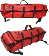 Horse Horse Western Riding Leather Embroidered Saddle Cantle Bag Red 102AA22