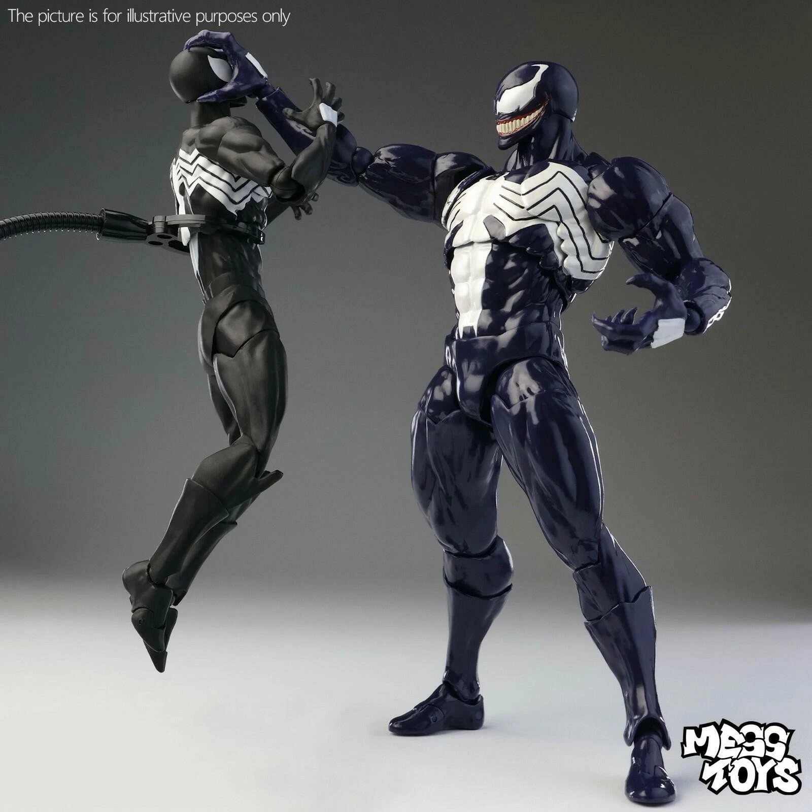 Mess Toys Venom Lethal Neighbor Spider-Man Symbiote 1/12 Action Figure Toy image 10