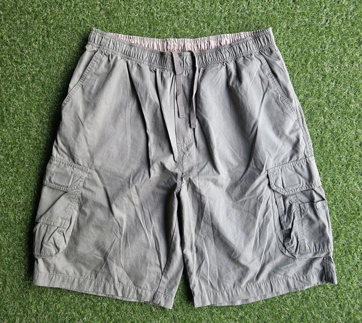 OP Ocean Pacific Sage Green Cargo Drawstring Shorts Men's Large Hiking