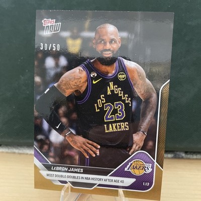 Topps Now LeBron James Most Double Doubles After 40 30/50 