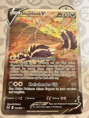 Pokémon Skuntank V 181/195 Silberne Sturmwinde Deutsch Boosterfrisch
