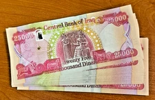Iraqi Dinar 1 Million (40 x 25,000) COA Crisp Uncirculated IQD!