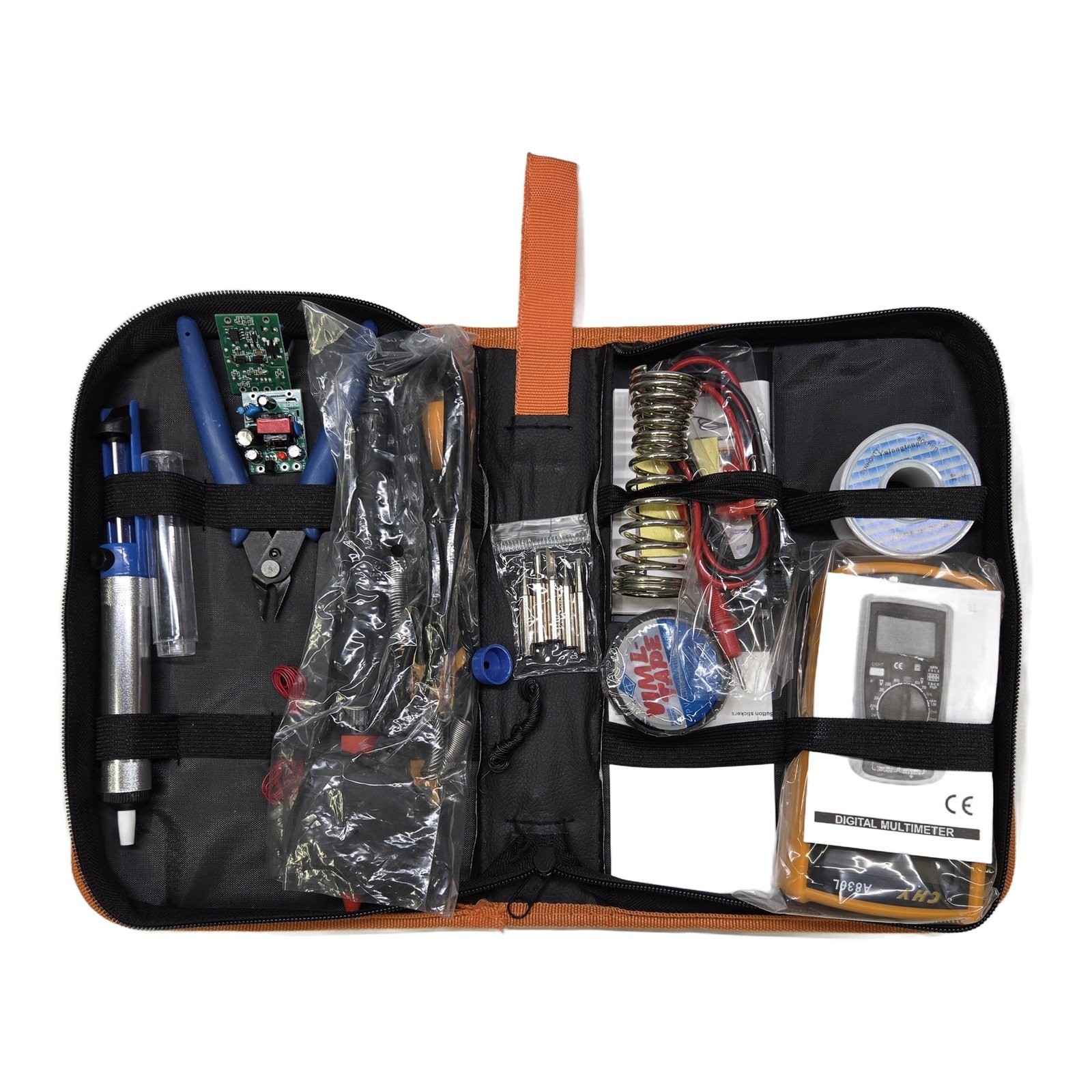Electronics Soldering Tool Kit with Digital Multimeter in Zip Case New Other