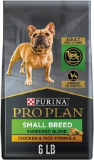 Purina Pro Plan Small Breed Dog Food with Probiotics for Dogs Shredded Blend