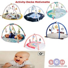 Krabbeldecke Activity-Decke Spielbogen Baby ab Geburt mit Rassel Spiegel & Sound