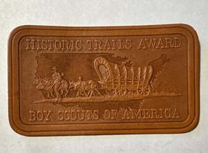 Vintage Boy Scouts of America Historic Trails Award Leather Patch