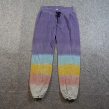 Sundry Joggers Womens Small 1 Purple Tie Dye Striped Pull On Sweatpants