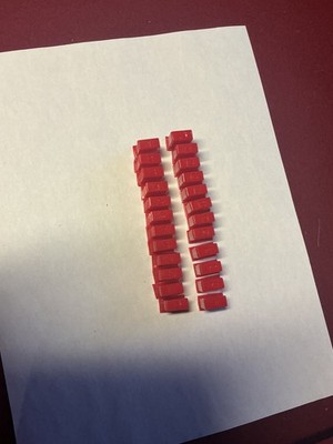 JUKEBOX  WURLITZER 120 OR 125 WALLBOX  SELECTION BUTTON SET RED NEW 1-24