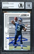 Russell Wilson Signed 2012 Score RC 372 Seahawks Auto GM 10 Beckett #13315357