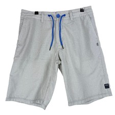 Oakley Men's Gray Regular Fit Hybrid Shorts Size 31 Elastic Waist Drawstring
