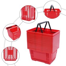 12 Pcs 18L Plastic Shopping Baskets with Handle for Grocery  Organization