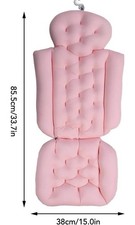 Pink Padded Baby Car Seat Cushion Liner Insert w/ Head Support 33.7 x 15"