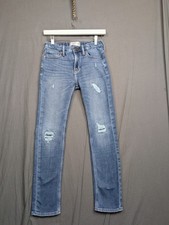 Abercrombie Kids Skinny Jeans Slim Size 13/14 Distressed Wash