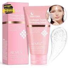 Collagen Night Wrapping Mask, Overnight Collagen Face Mask for Women, Elasticity