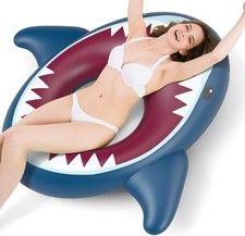 Shark Pool Floats with Water Pool Floaties Raft Lounge Toys for Kids Adults