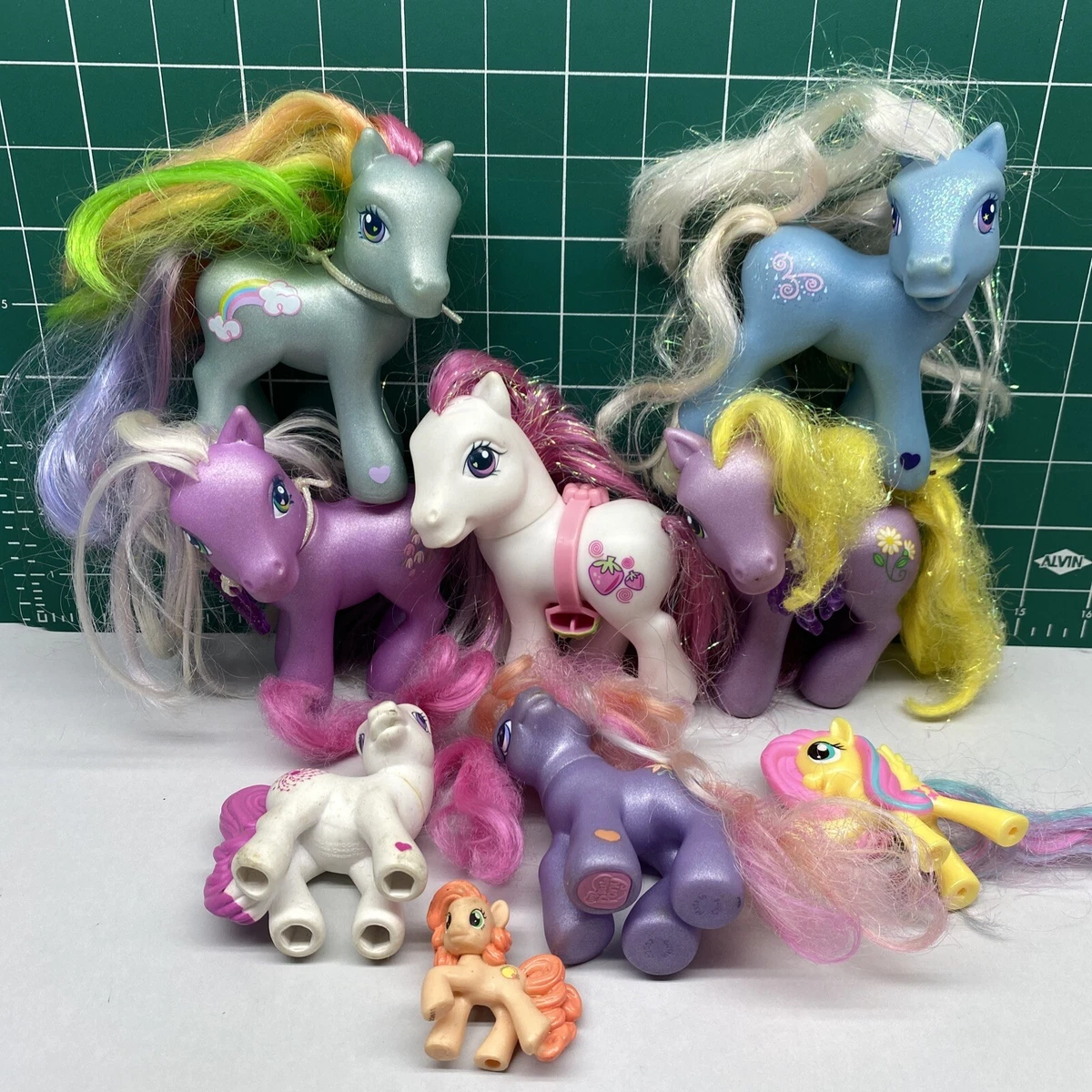 2002 My Little Pony Toys Lot Of 8, Vintage, Needs TLC