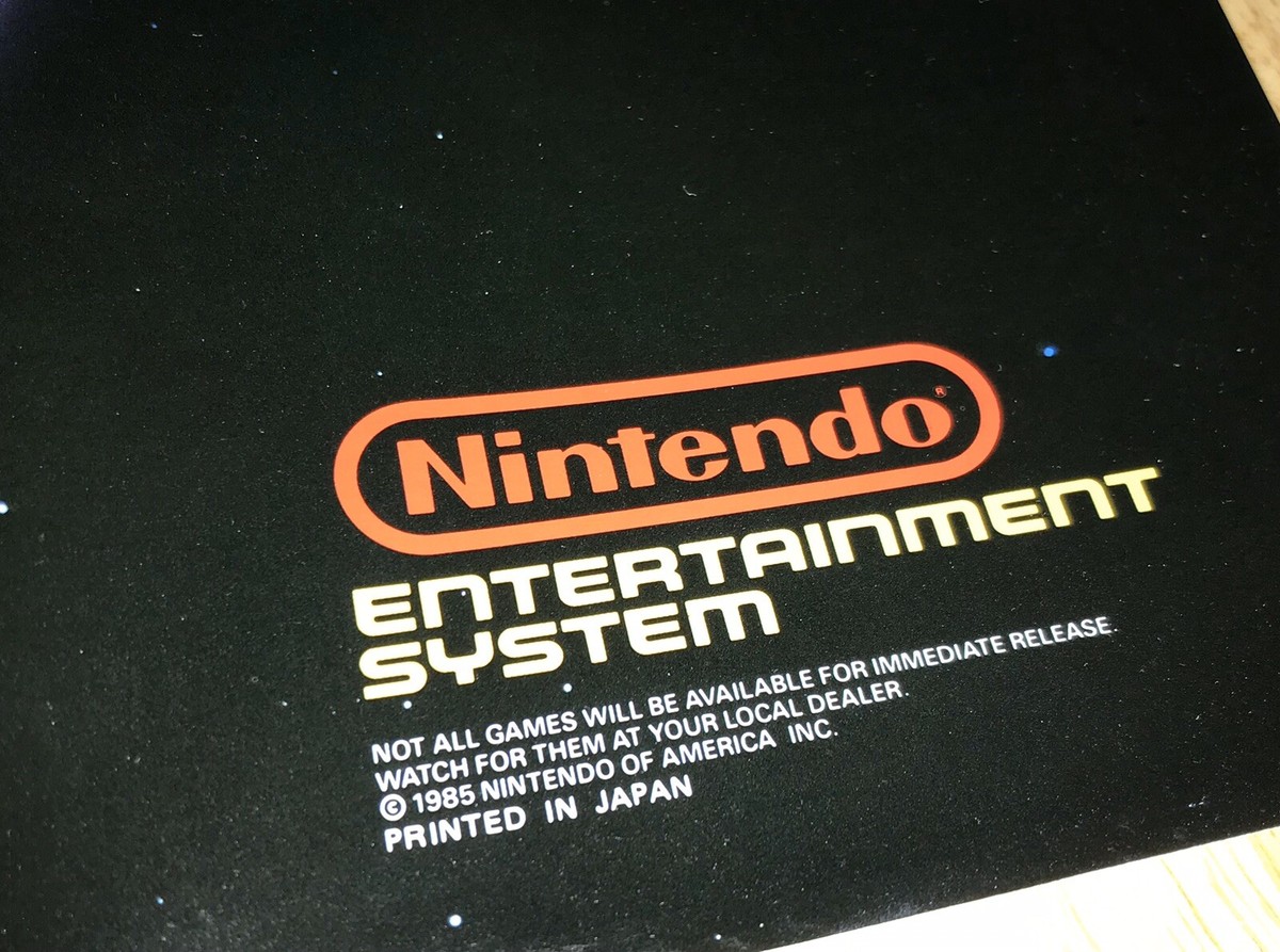 RARE 1985 NES TEST MARKET Nintendo GAME PLAN LARGE POSTER 1st