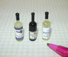 Miniature Wine Bottle Assortment #1 for DOLLHOUSE, 1:12 Scale Miniatures