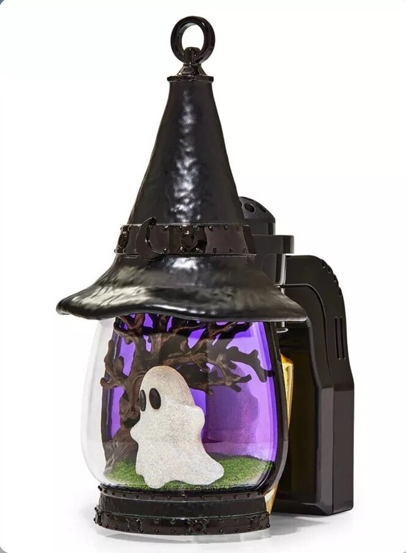 Bath & Body Works Halloween Witch Hat Ghost Haunted Scene WallFlower Plug/Light