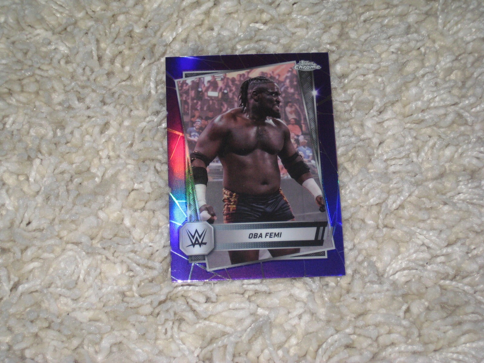 2025 Topps Chrome WWE Oba Femi Purple Refractor