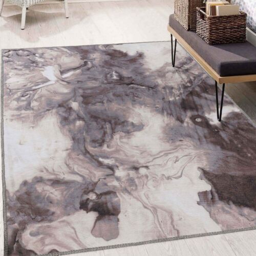 Yuma Abstract Marble Polyester Washable Indoor Area Rug or Runner Rug - Picture 2 of 24