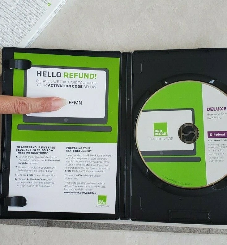 2014 H&R Block Tax Software Federal & State Deluxe Investors Homeowners - Image 3 of 4
