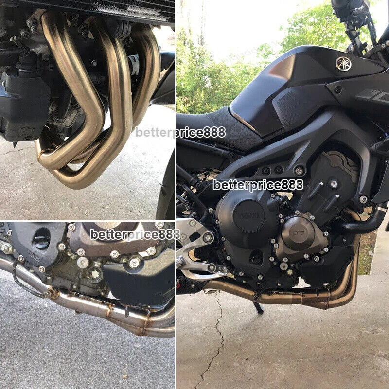 Slip On Exhaust Muffler Header Front Link Pipe For Yamaha MT09 FZ09 Tracer 900 - Image 2 of 4